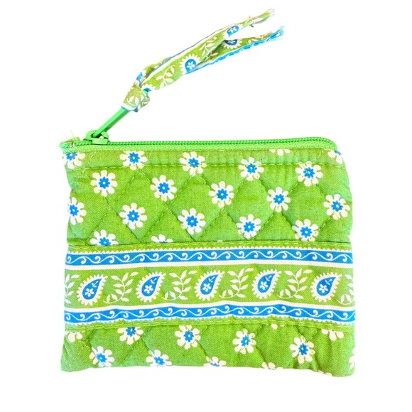 Retired Vera Bradley Apple Green Zipper Closure Coin Purse - Picture 5 of 5